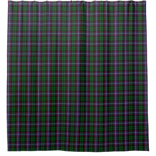 Clan Russell Classic Scottish Tartan Shower Curtain (Front)