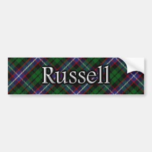 Clan Russell Scottish Tartan Bumper Sticker