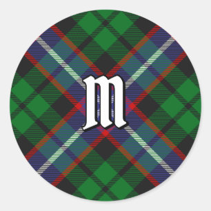 Clan Russell Tartan Classic Round Sticker