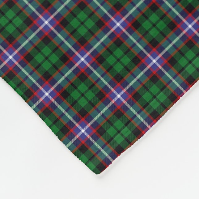 Clan Russell Tartan Fleece Blanket (Corner)