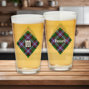 Clan Russell Tartan Glass