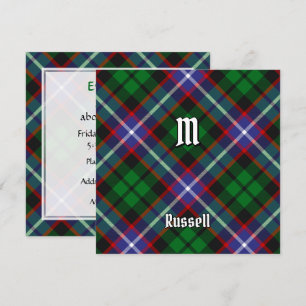 Clan Russell Tartan Invitation