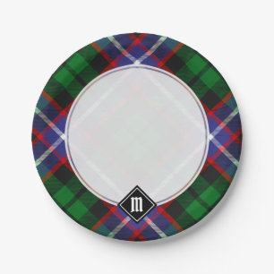 Clan Russell Tartan Paper Plate