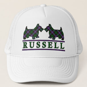 Clan Russell Tartan Scottie Dogs Trucker Hat