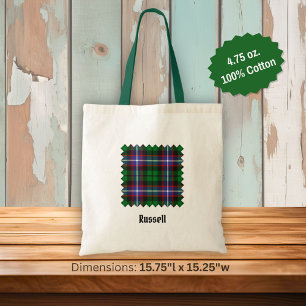 Clan Russell Tartan Tote Bag