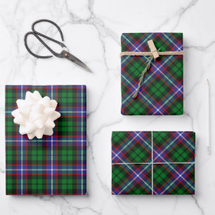 Clan Russell Tartan Wrapping Paper Sheet