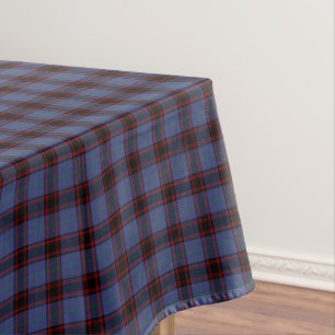 Clan Rutherford Royal Blue Scottish Tartan Tablecloth