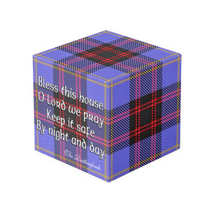 Clan Rutherford Tartan House Blessing Cube