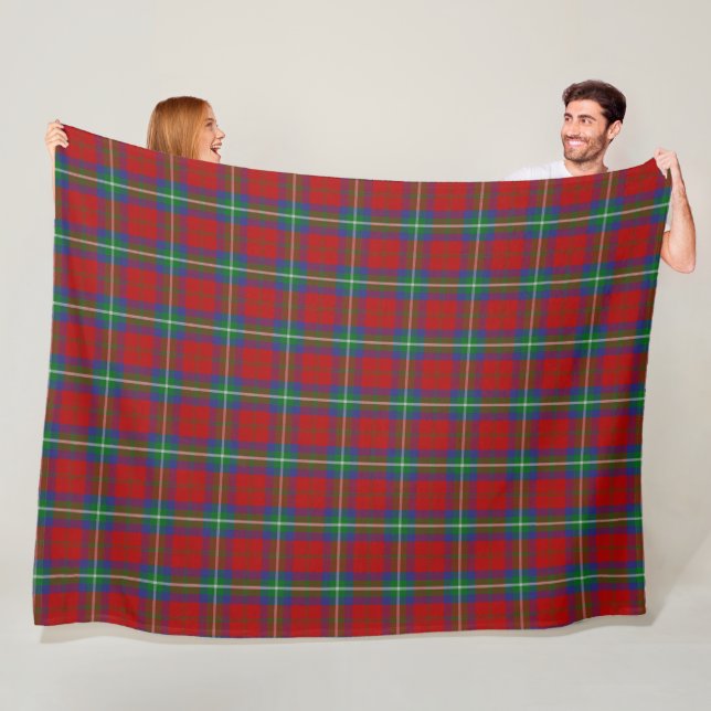 Clan Ruthven Tartan Fleece Blanket (In Situ)