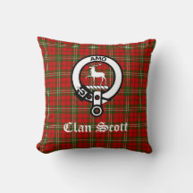 Clan Scott Crest Badge and Tartan