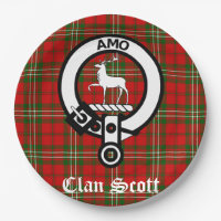 Clan Scott Crest Badge and Tartan