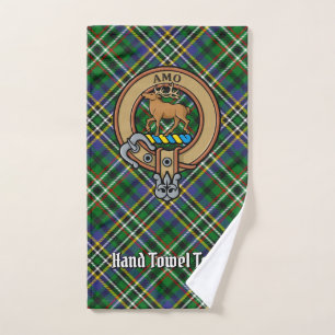 Clan Scott Crest over Green Tartan Bath Towel Set