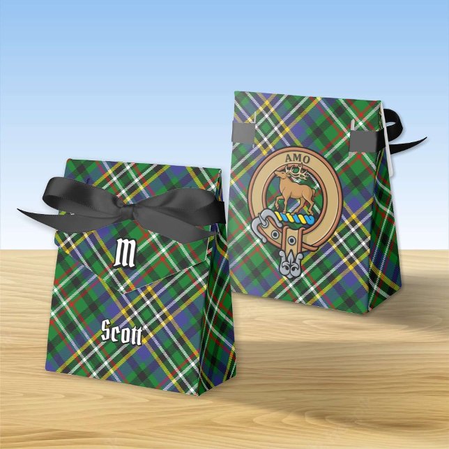 Clan Scott Crest over Green Tartan Favour Box (Creator Uploaded)