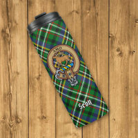 Clan Scott Crest over Green Tartan