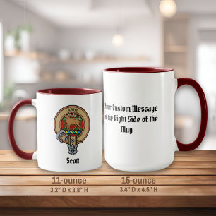 Clan Scott Crest over Red Tartan Mug