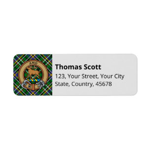 Clan Scott Green Tartan Label