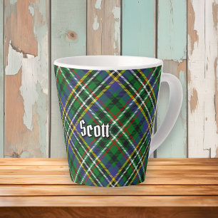 Clan Scott Green Tartan Latte Mug