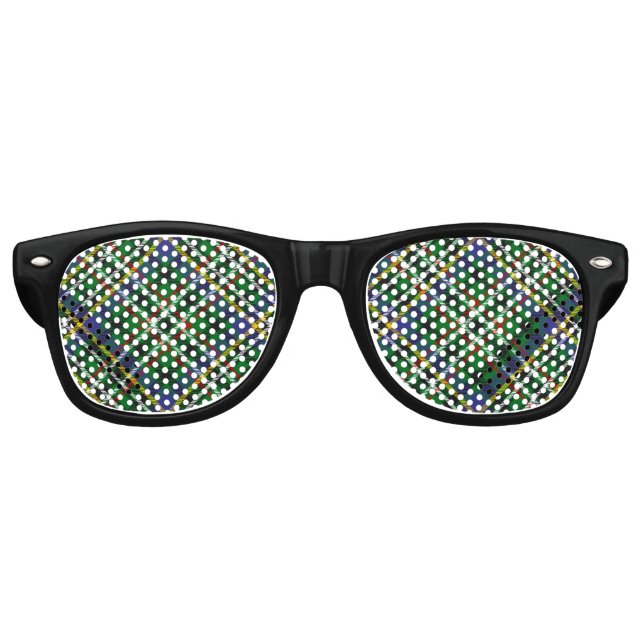 Clan Scott Green Tartan Retro Sunglasses (Front)