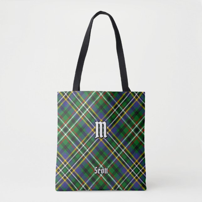 Clan Scott Green Tartan Tote Bag (Front)