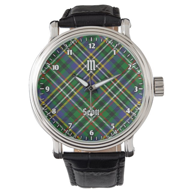 Clan Scott Green Tartan Watch (Front)