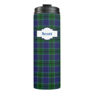 Clan Scott Plaid Custom Thermal Tumbler