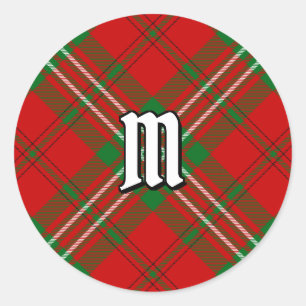 Clan Scott Red Tartan Classic Round Sticker