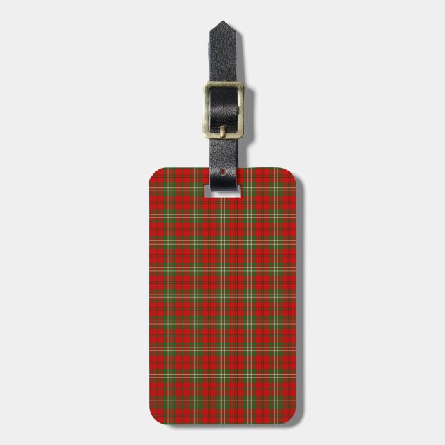 Clan Scott Tartan Luggage Tag (Front Vertical)