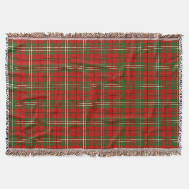 Clan Scott Tartan Throw Blanket (Front)