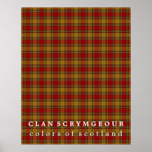 Clan Scrymgeour Colours of Scotland Tartan Poster