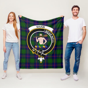 Clan Shaw Of Sauchie Modern Tartan Plaid Fleece Blanket