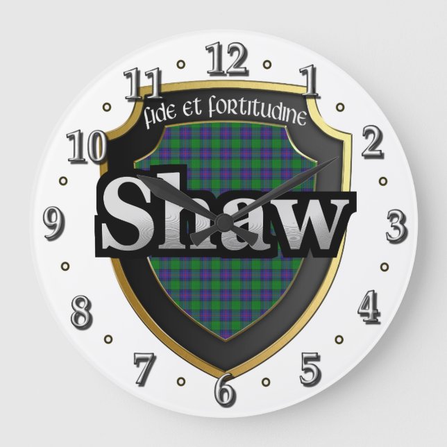 Clan Shaw Tartan Scottish Dream Clock (Front)