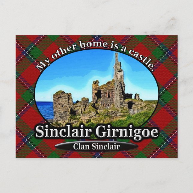 Clan Sinclair Castle Sinclair Girnigoe Scotland Postcard (Front)