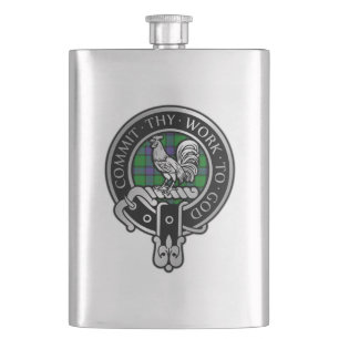 Clan Sinclair Crest & Hunting Tartan Flask