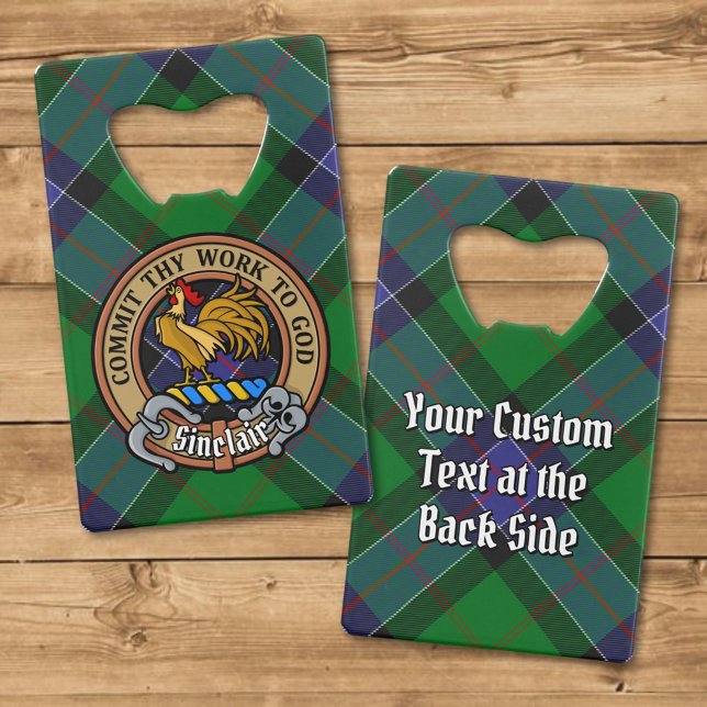 Clan Sinclair Crest over Hunting Tartan (Creator Uploaded)