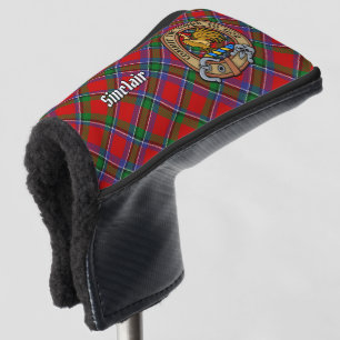 Clan Sinclair Crest over Tartan Golf Head Cover
