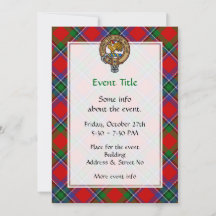 Clan Sinclair Crest over Tartan