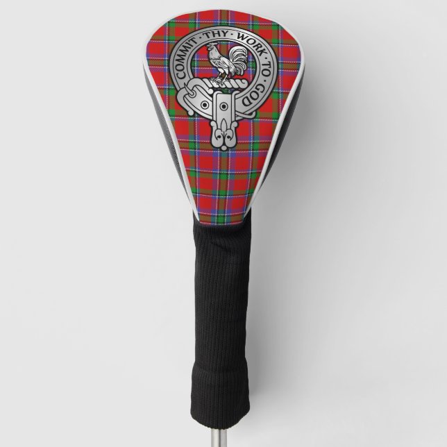 Clan Sinclair Crest & Tartan Golf Head Cover (Front)
