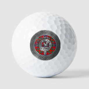 Clan Sinclair Crest & Tartan Knot Golf Balls