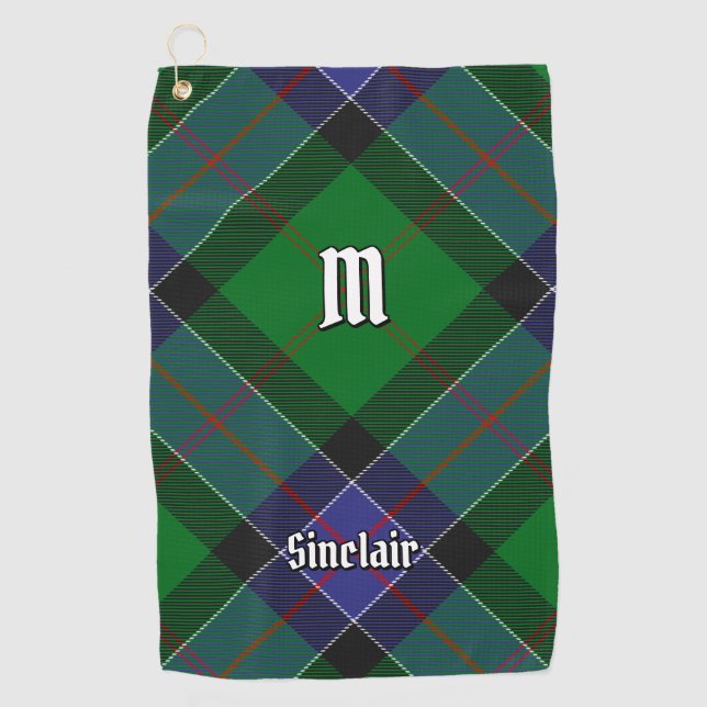 Clan Sinclair Hunting Tartan Golf Towel (Front)