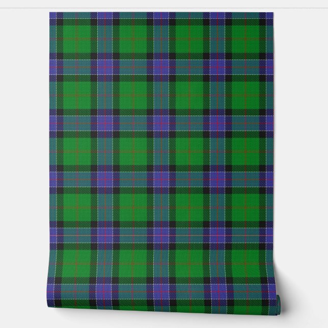 Clan Sinclair Hunting Tartan Wallpaper (Unrolling)