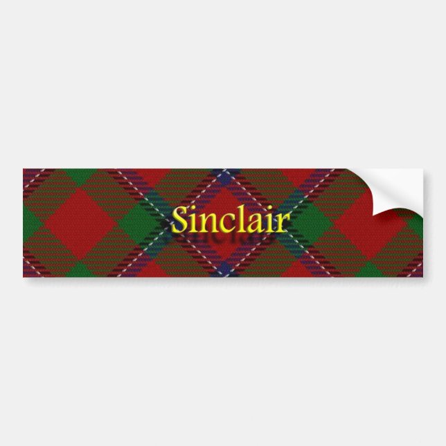 Clan Sinclair Scottish Bumper Sticker (Front)