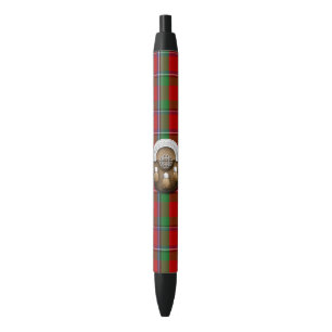 Clan Sinclair Tartan And Sporran Black Ink Pen
