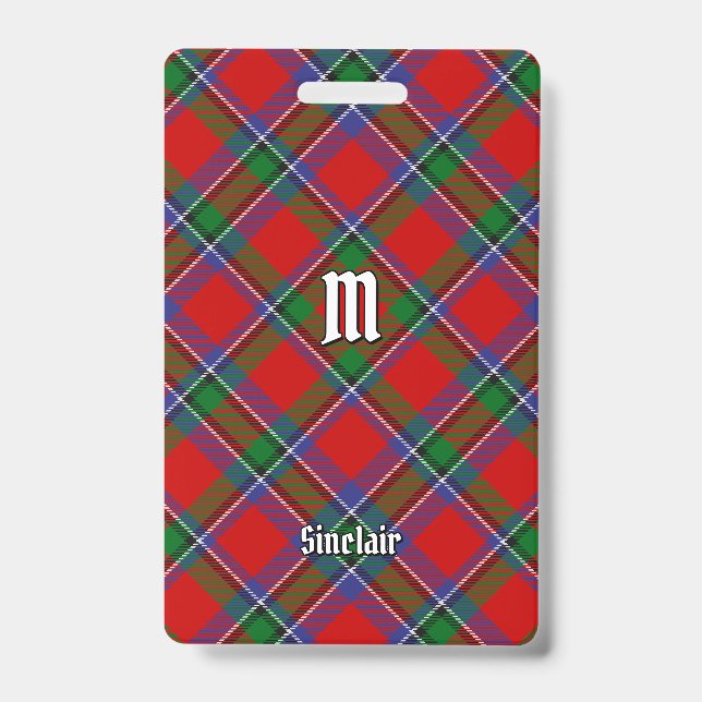 Clan Sinclair Tartan ID Badge (Front)