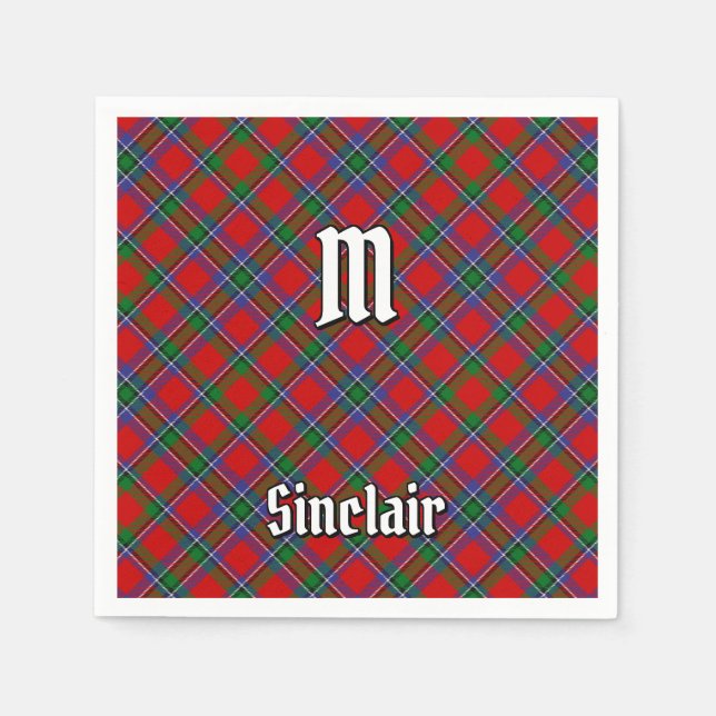 Clan Sinclair Tartan Napkin (Front)