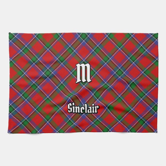 Clan Sinclair Tartan Tea Towel (Horizontal)