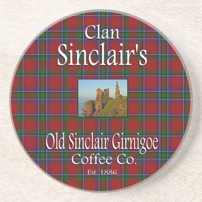 Clan Sinclair's Old Sinclair Girnigoe Coffee Co. Coaster (Front)