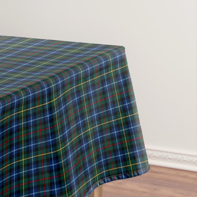 Clan Smith Royal Blue and Green Scottish Tartan Tablecloth (In Situ)