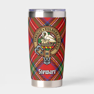 Clan Stewart Crest over Royal Tartan Insulated Tumbler