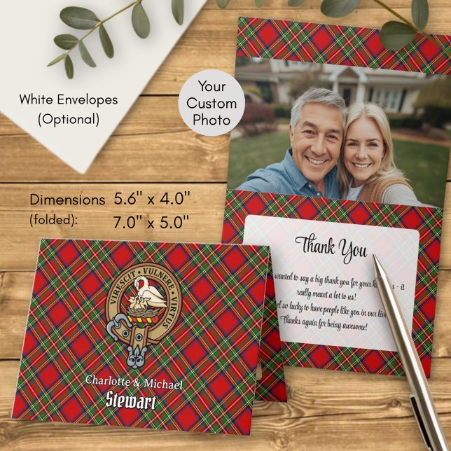 Clan Stewart Crest over Tartan Invitation (Creator Uploaded)
