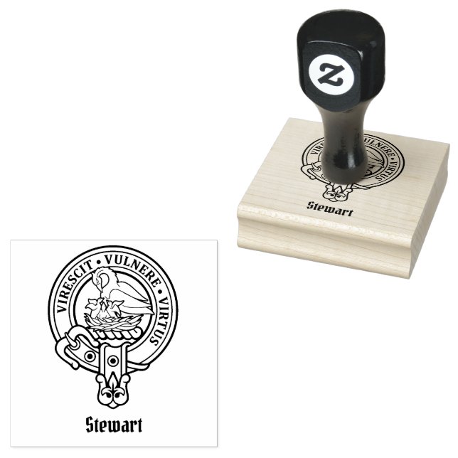 Clan Stewart Crest Rubber Stamp (Stamped)